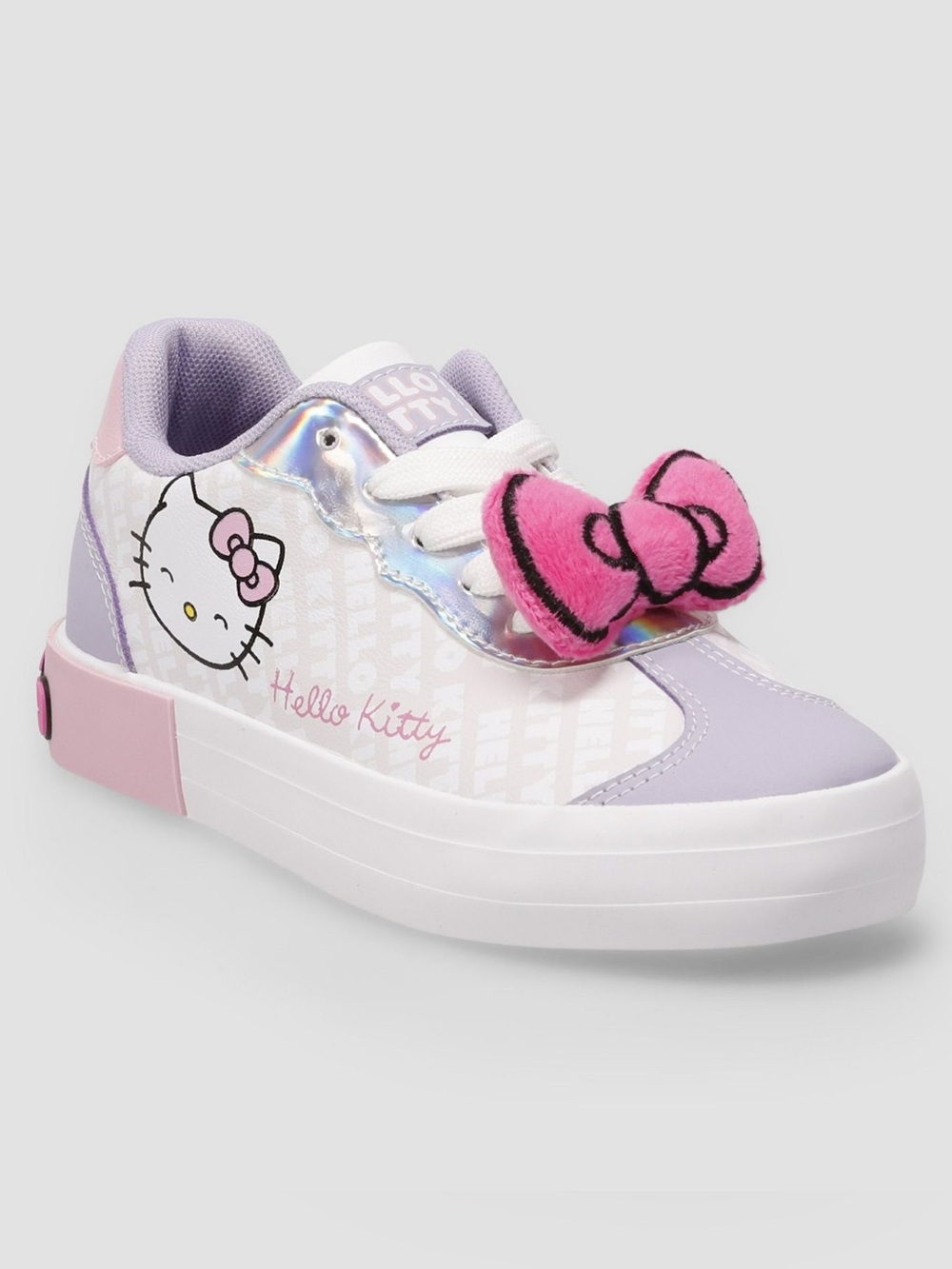 Sanrio Hello Kitty Court Little Kid Girls Lace-Up Sneakers With Bow Accent